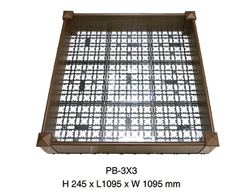 美新塑木花箱3*3 美新塑木花箱3*3